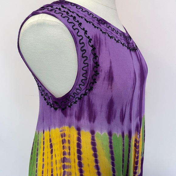 India Boutique colorful floaty sleeveless summer dress - Picture 3 of 8